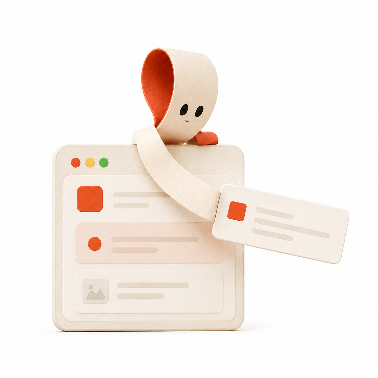 Deskfolk coworker organizing an inbox